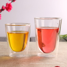 double wall glass cup with customized logo and packing